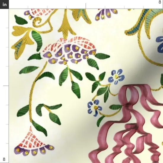 Various Fabrics by the Yard or Fat Quarter Magic Fairy Tale French Rococo Romantic Baroque Forget Me Nots Regency Custom Printed Fabric by Spoonflower {4}