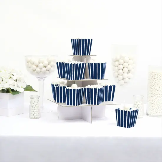Big Dot of Happiness Navy Stripes - Party Mini Favor Boxes - Simple Party Treat Candy Boxes - Set of 12 {3}