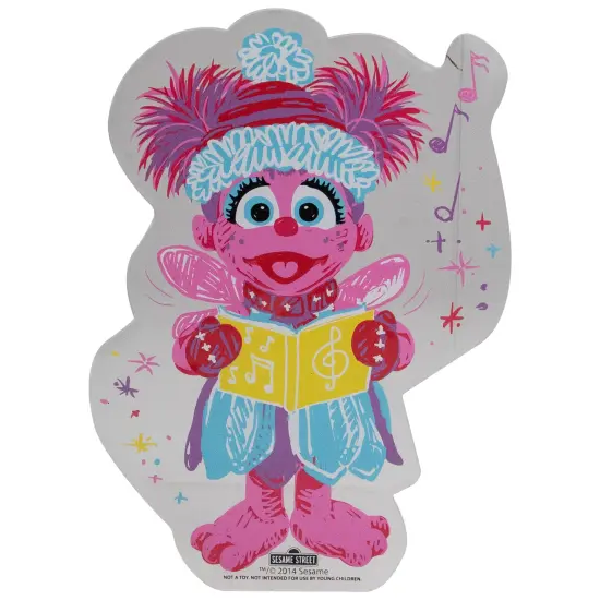 Product Works 7.5" Caroling Sesame Street Abby Christmas Gels Window Cling Pink {1}