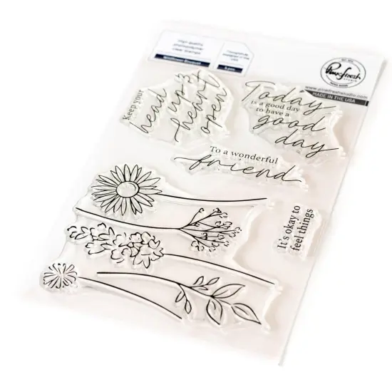 Pinkfresh Studio Clear Stamp Set 4"X6"-Wildflower Bouquet {1}