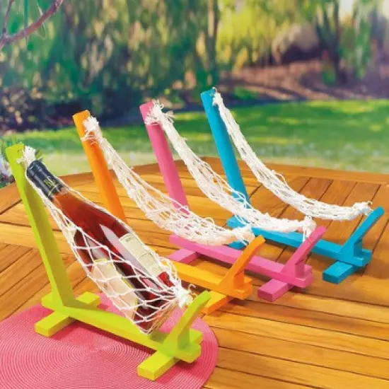 Dennis East 10" Tropical Fantasy Bright Pink Mini Hammock Wine Bottle Holder {3}