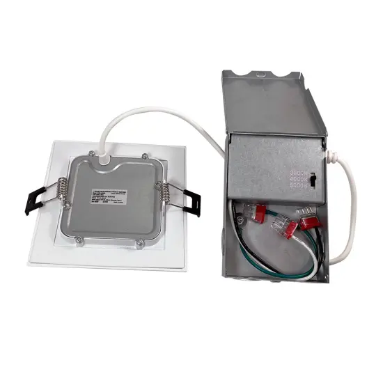 4in 11W LED Square Downlight 3K/4K/5K Selectable CCT Low Profile Dimmable - 65W Replacement Soft White {2}