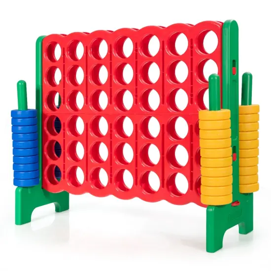 Jumbo 4-to-Score Giant Game Set with 42 Jumbo Rings and Quick-Release Slider Green {4}