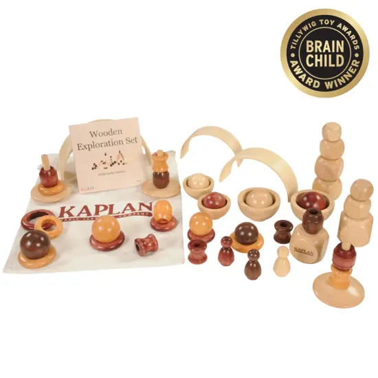 Kaplan Early Learning Company Toddler and Preschooler Wooden Exploration Set - 50 Pieces {1}