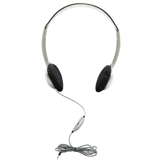 SchoolMate&trade; On-Ear Stereo Headphone with In-Line Volume Control, Pack of 2 {2}