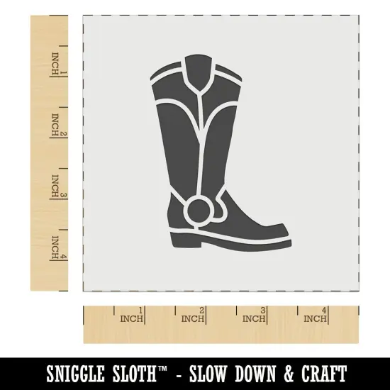Cowboy Boot Western Wall Cookie DIY Craft Reusable Stencil {6}