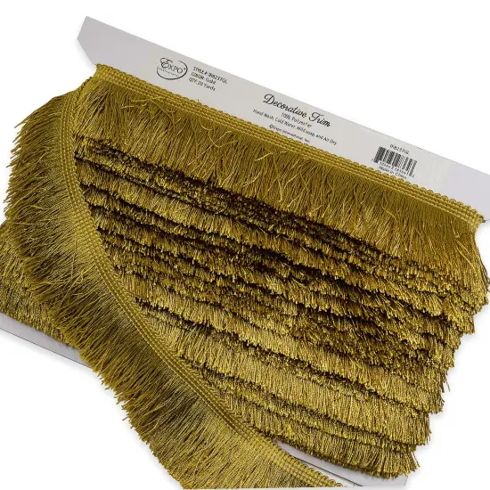20 Yards of Arya Cut Brush Fringe | 20 yard cut Gold {3}