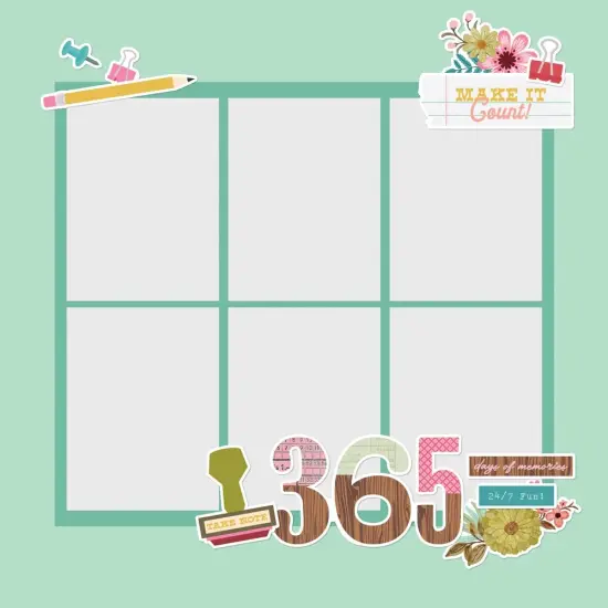 Simple Stories Simple Pages Page Pieces-17/Pkg {5}