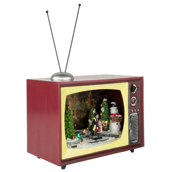 Northlight LED Lighted Animated and Musical TV Scene Christmas Display - 9.25" Multi {4}