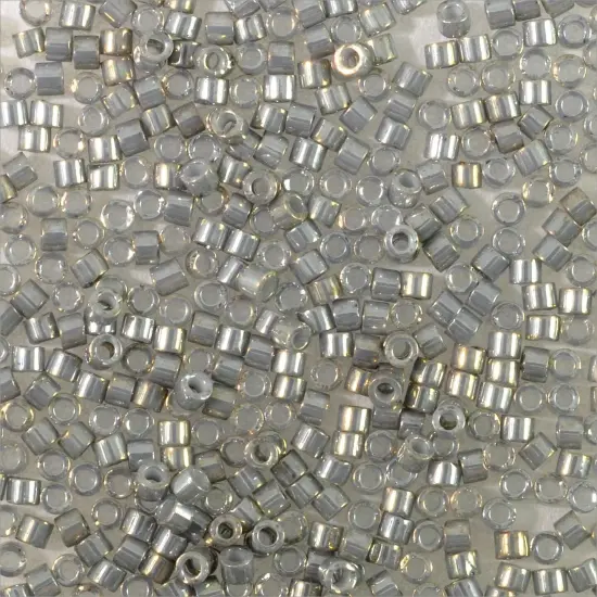 Miyuki Delica Seed Bead 11/0 White Gold Luster Grey AB Opaque {3}