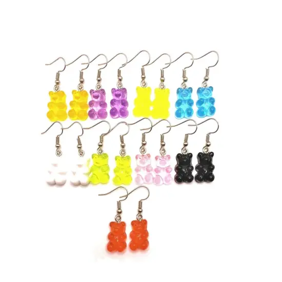 Full Set of Novelty Gummy Bear Earrings - 9 colors! {1}
