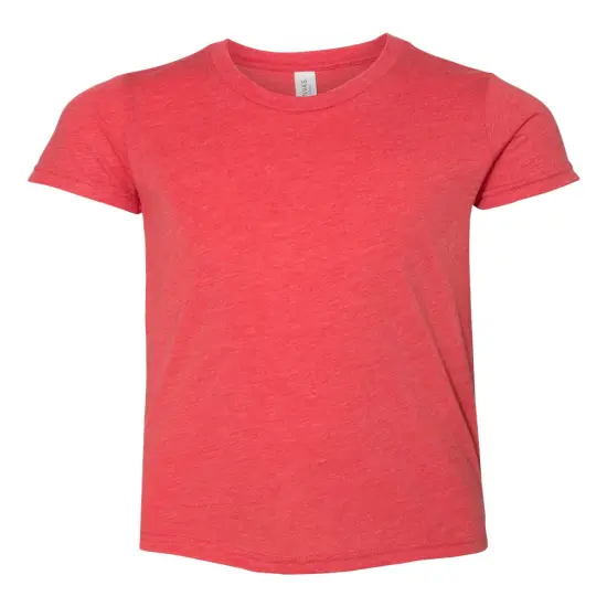 BELLA + CANVAS&reg; Triblend Crew Neck Short Sleeve Tee Shirt For Youth - 3413Y Red triblend {2}