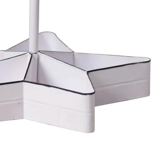 Irvin's Country Tinware Star Table Top Organizer in White {4}
