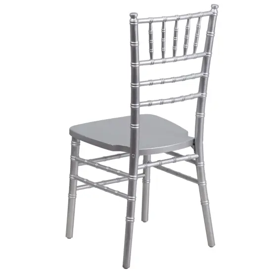 Emma and Oliver Wedding & Event Wood Chiavari Dining Chair Silver {4}