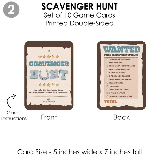 Big Dot of Happiness My First Rodeo - 4 Little Cowboy 1st Birthday Party Games - 10 Cards Each - Gamerific Bundle {6}