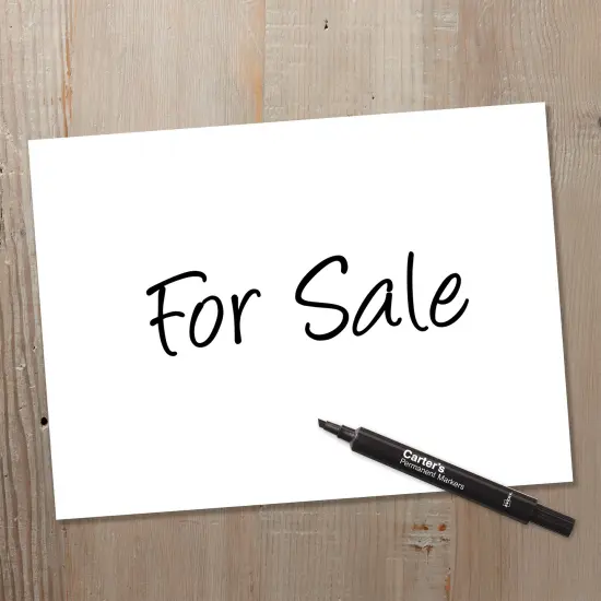 Carter's Permanent Markers, Chisel Tip, Large Desk-Style Size, 12 per Pack, 2 Packs, 24 Black Markers Total (50216) {5}