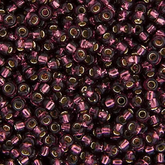 Miyuki 250g Silverlined Round Rocailles Seed Beads, 11/0 Dk Sm Amethyt #13 {1}