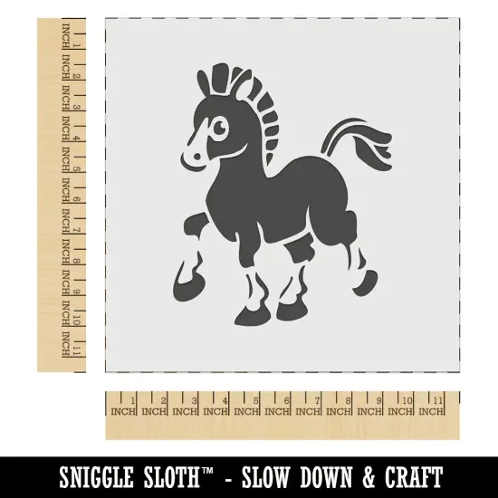 Prancing Pony Horse Mule Wall Cookie DIY Craft Reusable Stencil {1}