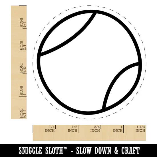 Tennis Ball Doodle Rubber Stamp for Stamping Crafting Planners {1}