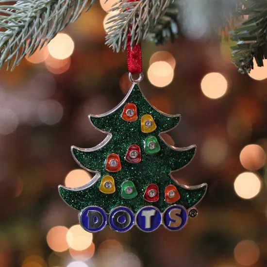 Northlight Christmas Tree "DOTS" Candy Logo Ornament with European Crystals - 3" - Multicolor Green {5}