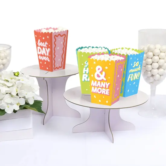 Big Dot of Happiness Party Time - Happy Birthday Party Favor Popcorn Treat Boxes - Set of 12 {6}