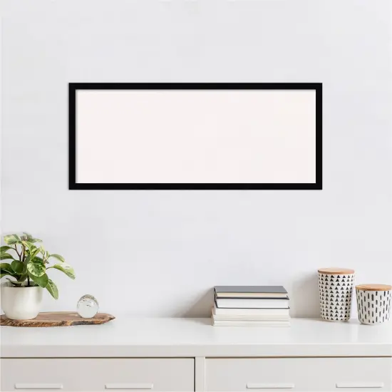 Svelte Wood Framed Corkboard, White Cork Noir Black {4}