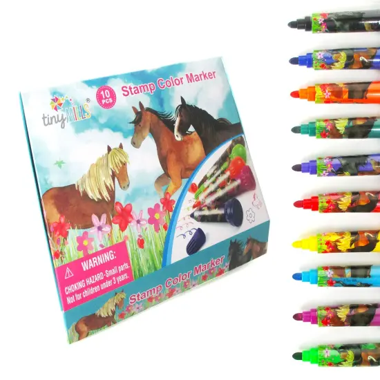Horse and Pony Stamper Marker Set of 10 {2}