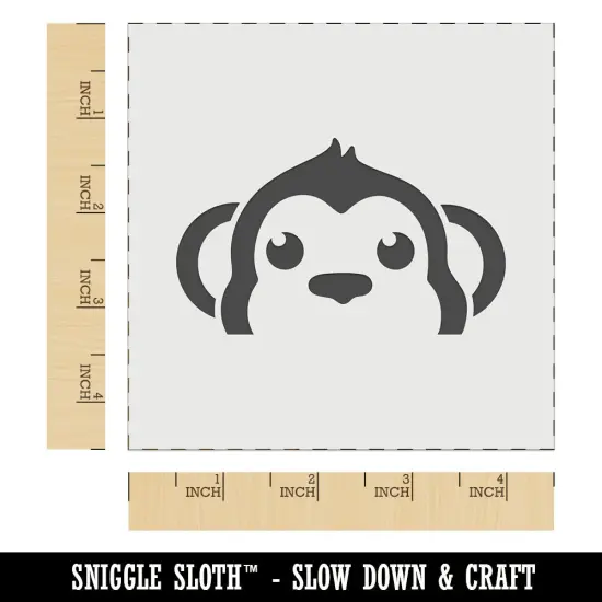 Peeking Monkey Wall Cookie DIY Craft Reusable Stencil {6}