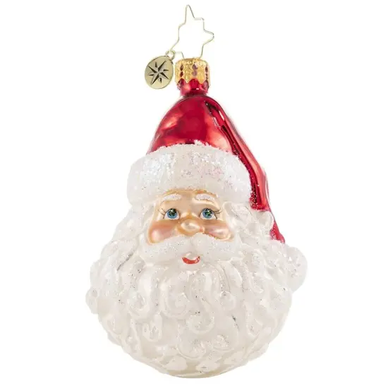 Christopher Radko Christopher Radko Classic St. Nick Gem Glass Christmas Ornament 1020647 White {1}