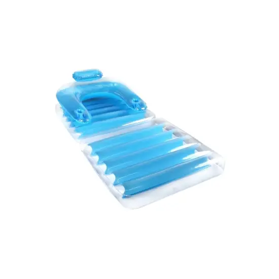 Swim Central Inflatable Blue Swimming Pool or Patio Chair and Chaise Lounge, 74-Inch {1}