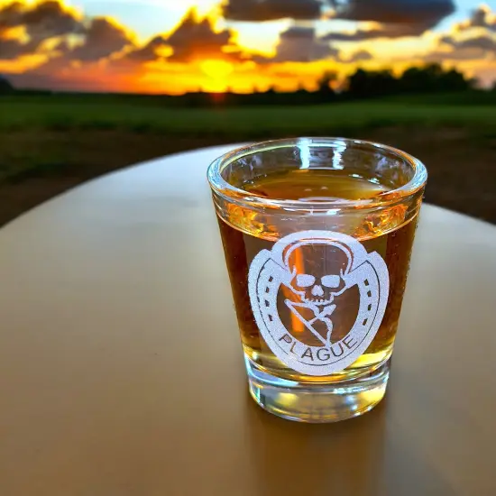 2oz Four Horsemen PLAGUE Shot Glass {4}