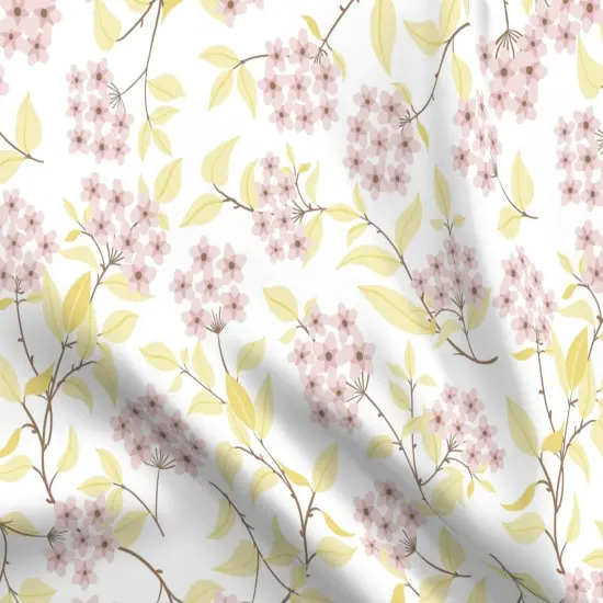 Various Fabrics by the Yard or Fat Quarter Hoya Flower Pastel Pink Yellow Feminine Cheerful Playful Delicate Romantic Custom Printed Fabric by Spoonflower {5}