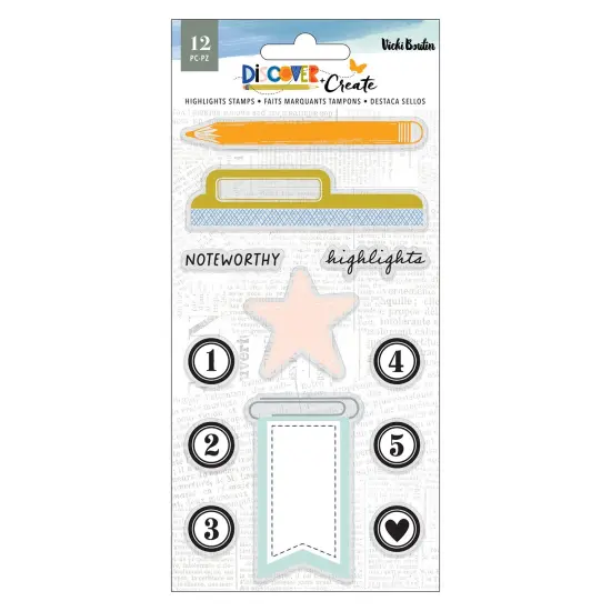Vicki Boutin Discover + Create Stamp Set-12/Pkg {1}