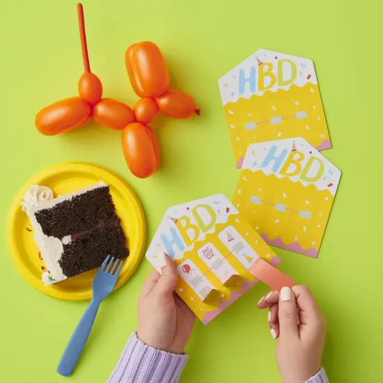 Big Dot of Happiness Party Time - Happy Birthday Party Game Pickle Cards - Pull Tabs 3-in-a-Row - Set of 12 {3}
