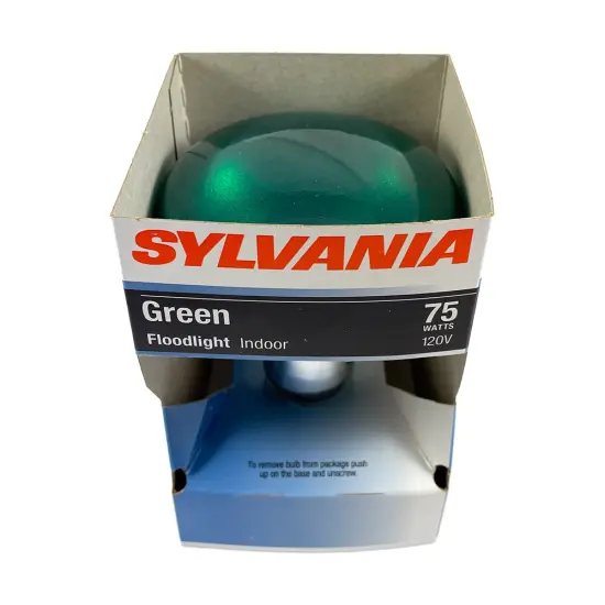 Sylvania 75W 120V Green BR30 Floodlight Incandescent Bulb {3}
