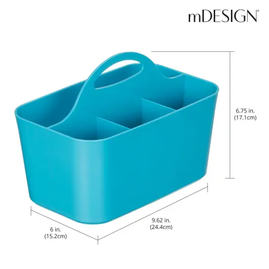 mDesign Plastic Shower Caddy Storage Organizer Basket with Handle {3}