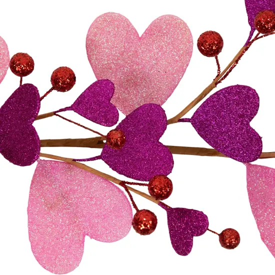 Northlight 6' Glittered Hearts and Berries Valentine's Day Garland Red {7}