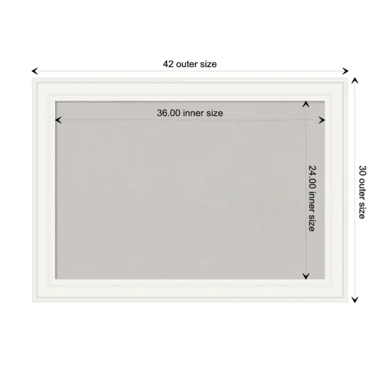 Ridge Framed Corkboard, Grey Cork Ridge White {3}
