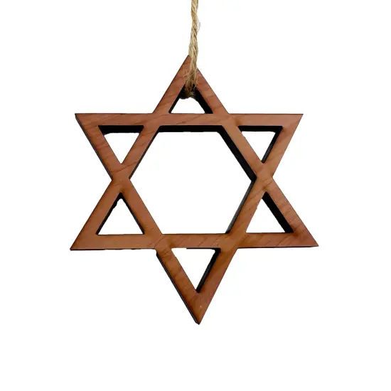 Star of David - Cedar Ornament {1}