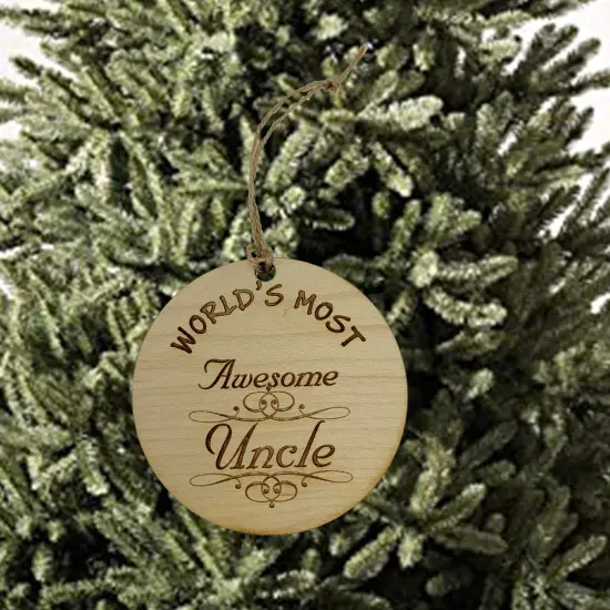 Worlds most Awesome Uncle - Ornament {2}