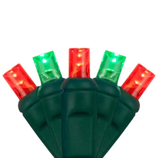 Wintergreen 70 5mm Red Green LED Christmas Lights 4-in Spacing 120v Green, Red {1}