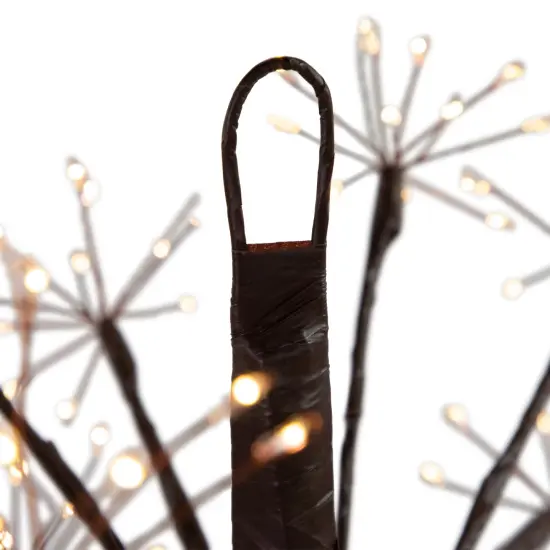 Northlight LED Lighted Christmas Starburst Ball Decoration - Micro Fairy Warm White Lights - 12" Brown {5}