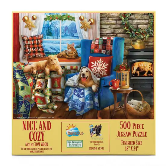 Sunsout Nice and Cozy 500 pc Christmas Jigsaw Puzzle 28503 {4}