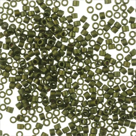 Miyuki Delica Seed Bead 11/0 Metallic Matte Camo Green {3}