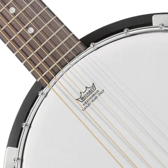 Ashthorpe 6-String Banjo - Full Size with 24 Brackets, Closed Back, Mahogany Resonator {3}