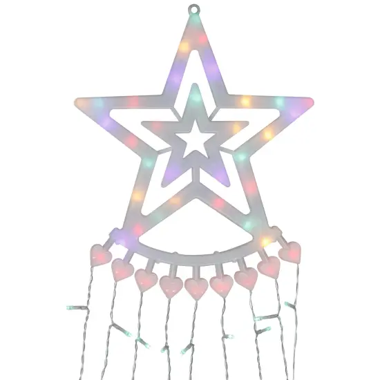 Northlight LED Lighted Waterfall Tree Outdoor Multi-Function Christmas Decoration - 12.5' - Color-Changing Lights White {5}