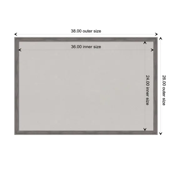 Florence Framed Corkboard, Grey Cork Florence Grey {3}