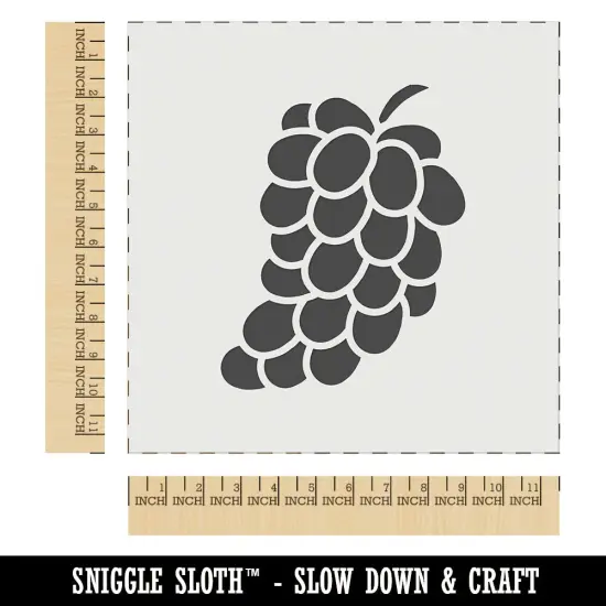 Bundle of Grapes Fruit Solid Wall Cookie DIY Craft Reusable Stencil {1}