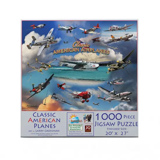 Sunsout Classic American Planes 1000 pc Jigsaw Puzzle 24526 {4}