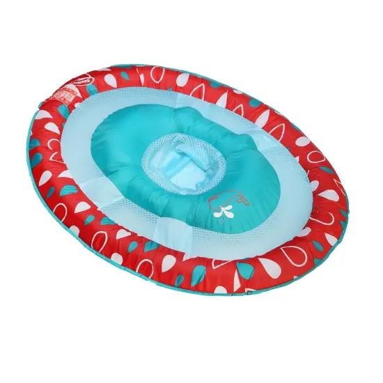 SwimWays 36" Inflatable Red and Blue Whale Swimming Pool Baby Float {1}